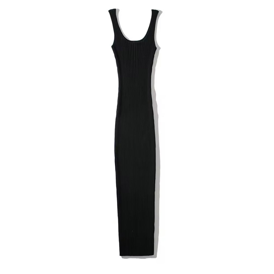 Pangea Slim Rib Knit Style Bodycon One Size Long Dress